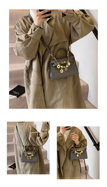 Premium Quality Retro Fashionable Handbag - Kelly-style Light Luxury Versatile Shoulder Crossbody Bag 💼