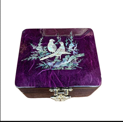 Inlaid Abalone Shell Gift Box, Polished Lacquer Diamond Ring Packaging Box