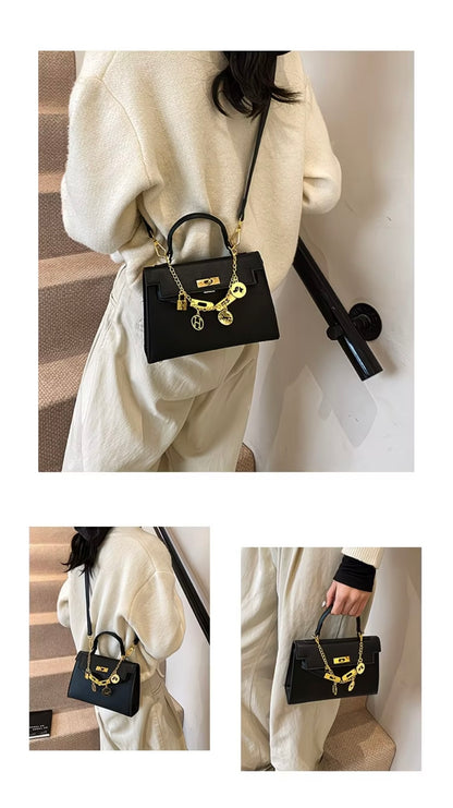 Premium Quality Retro Fashionable Handbag - Kelly-style Light Luxury Versatile Shoulder Crossbody Bag 💼