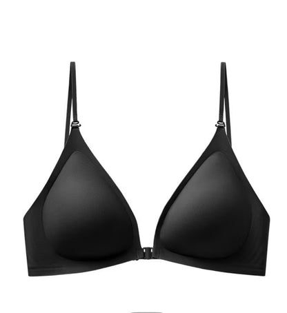 High Quality Front-closure deep V-neck halter bra for women, with backless invisible