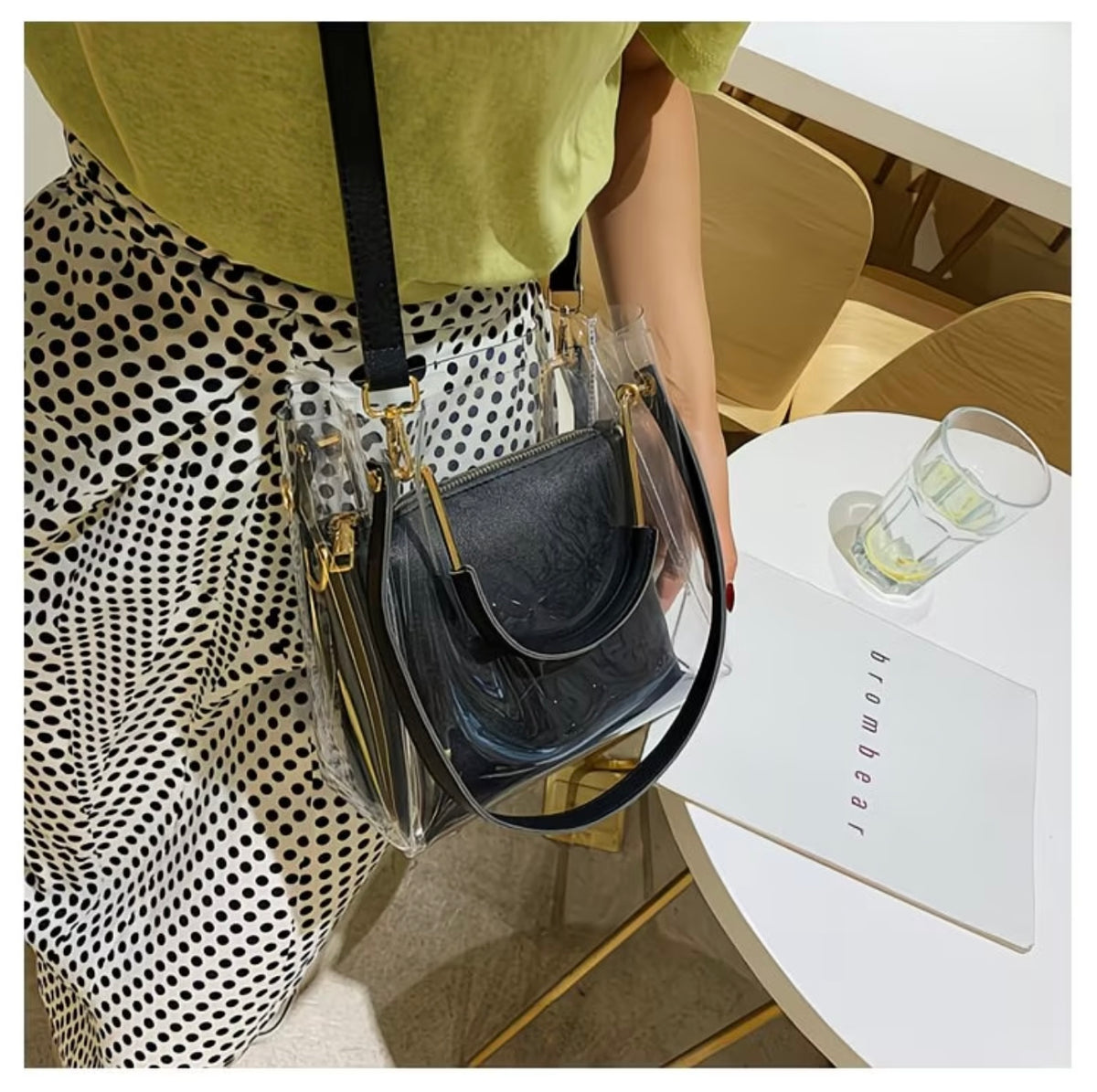 Korean Style Versatile Transparent Jelly Shoulder Bag, Fashionable and Stylish Crossbody Purse