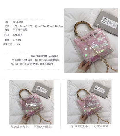 Premium style tote bag for women , Fashionable Beach Jelly Bag