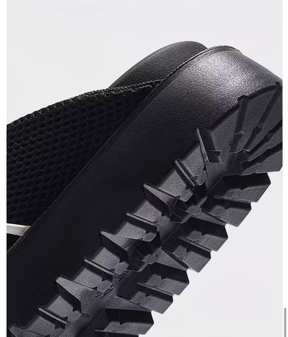 Slip-On Mules for Outdoor
Wear, Thick-Soled Closed-Toe Loafers, Easy-to-Wear Unisex Summer Shoes