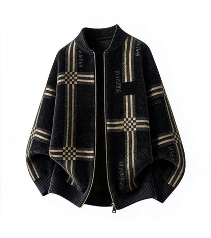 Men's Korean-style Zip-up Knit Cardigan, Stand Collar Solid Color Lightweight Sweater for Young Men