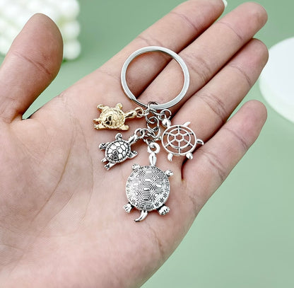 Creative Alloy Ocean Turtle Pendant Keychain 🐢