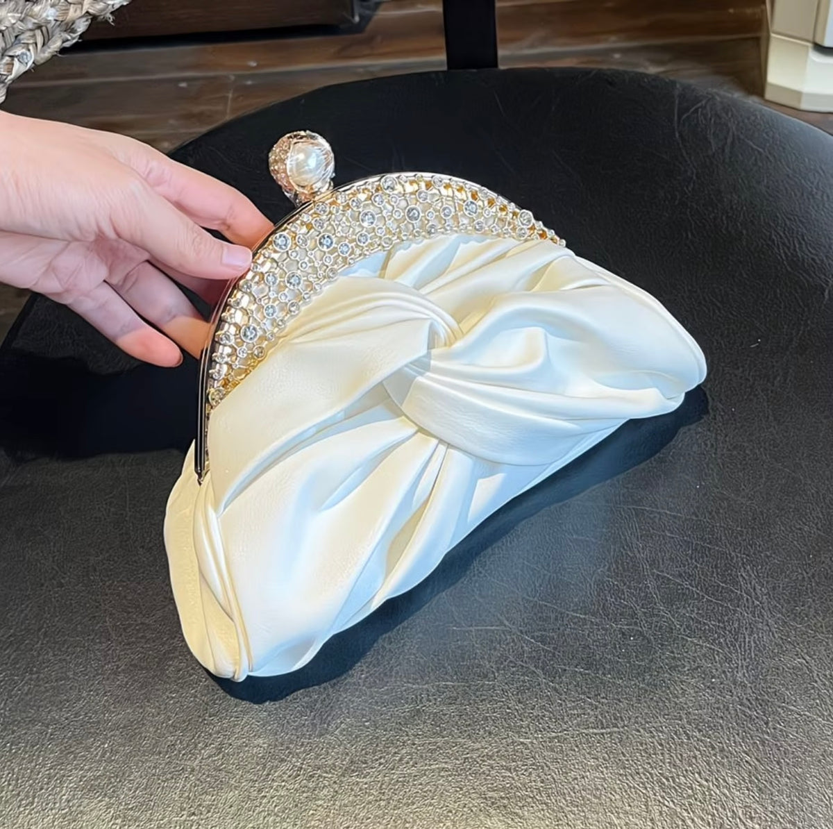 New Style Elegant Party Rhinestone Clutch Bag Vintage Qipao-Inspired Shoulder Purse for Banquets