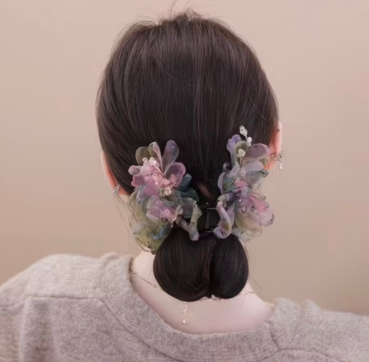 Dreamy Colorful Gauze Flower Hair Clip