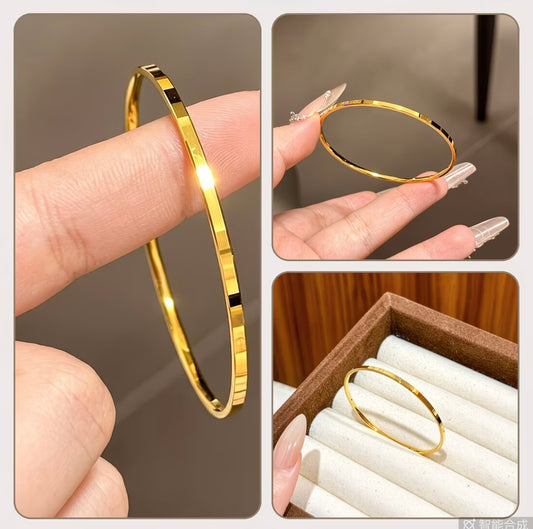 Titanium Steel Non-Fading Lifetimes Glossy Closed-End Bracelet ⭐️