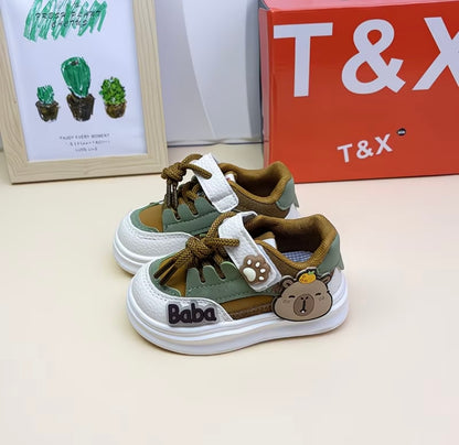 Boys' & Girls' Soft-Soled Sneakers  Capybara-Themed Sports Shoes for Kids of All Ages