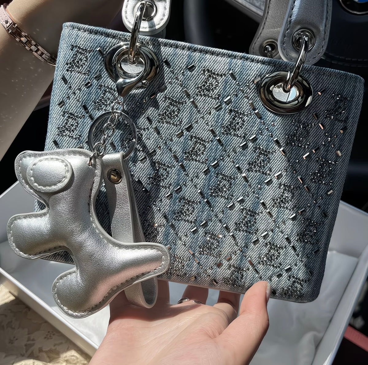TAMATHA Premium Heavy-Duty Diamond-Paved Rhombus Pattern Diana Bag for Women 💎