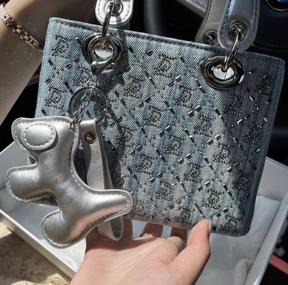 TAMATHA Premium Heavy-Duty Diamond-Paved Rhombus Pattern Diana Bag for Women 💎