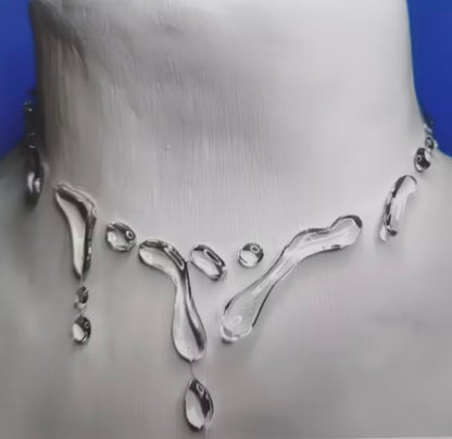 Waterdrop collarbone accessory featuring waterproof chain, cute and versatile style
