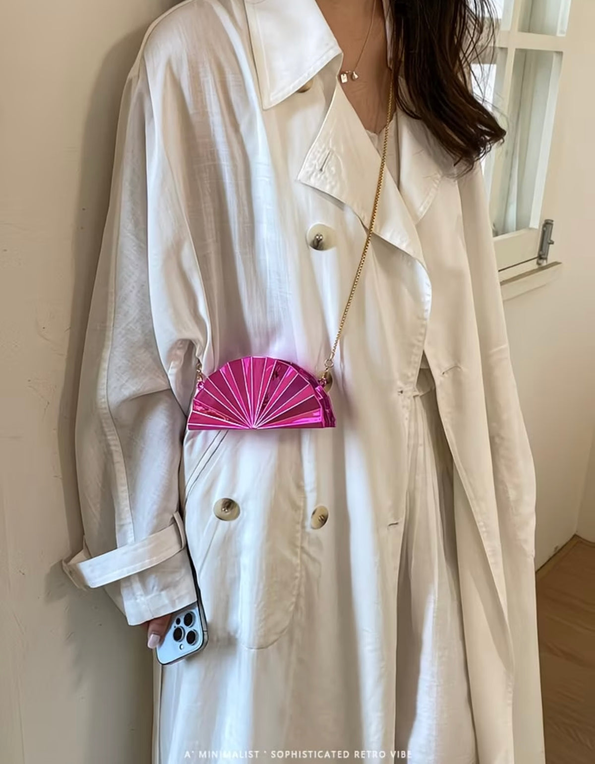 New European Cross-border Style Unique Fan-shaped Clutch for women