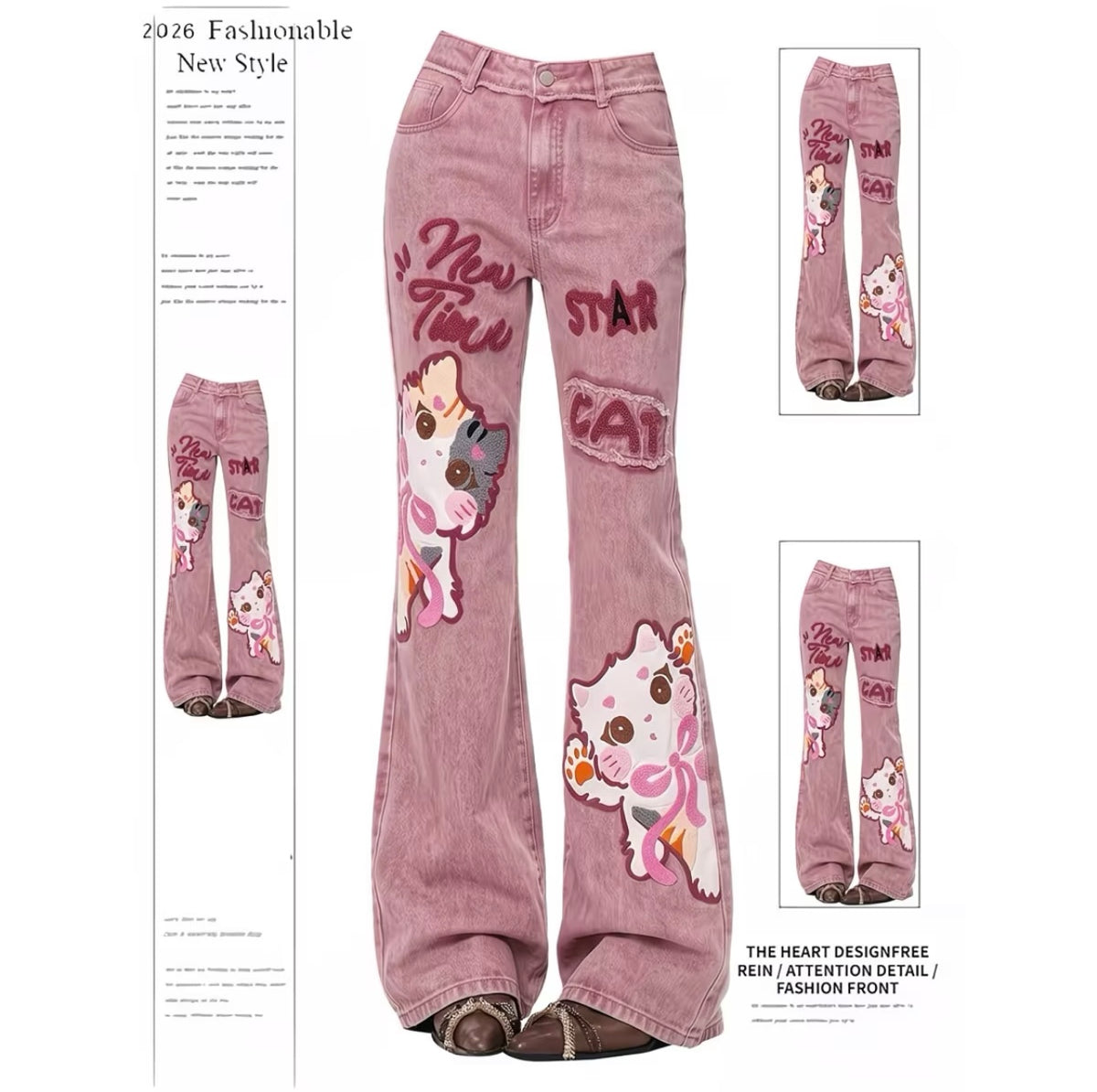 Cute elegant flared jeans for women
