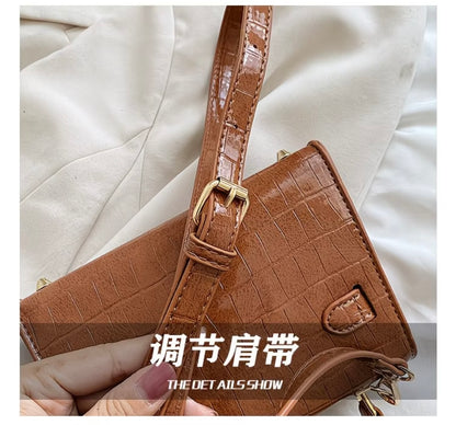 Crossbody Bag - Versatile Small Square Shoulder Bag, French-style Premium Genuine Leather Light Luxury Vintage Women's Handbag