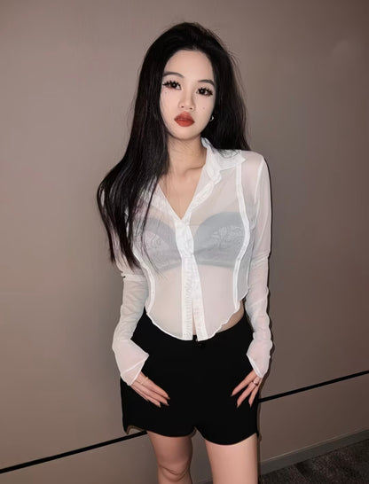 Tie-Dye Fashionable Long Sleeve Shirt for Women, Summer  Slim-Fit Flattering Versatile Top 🦋