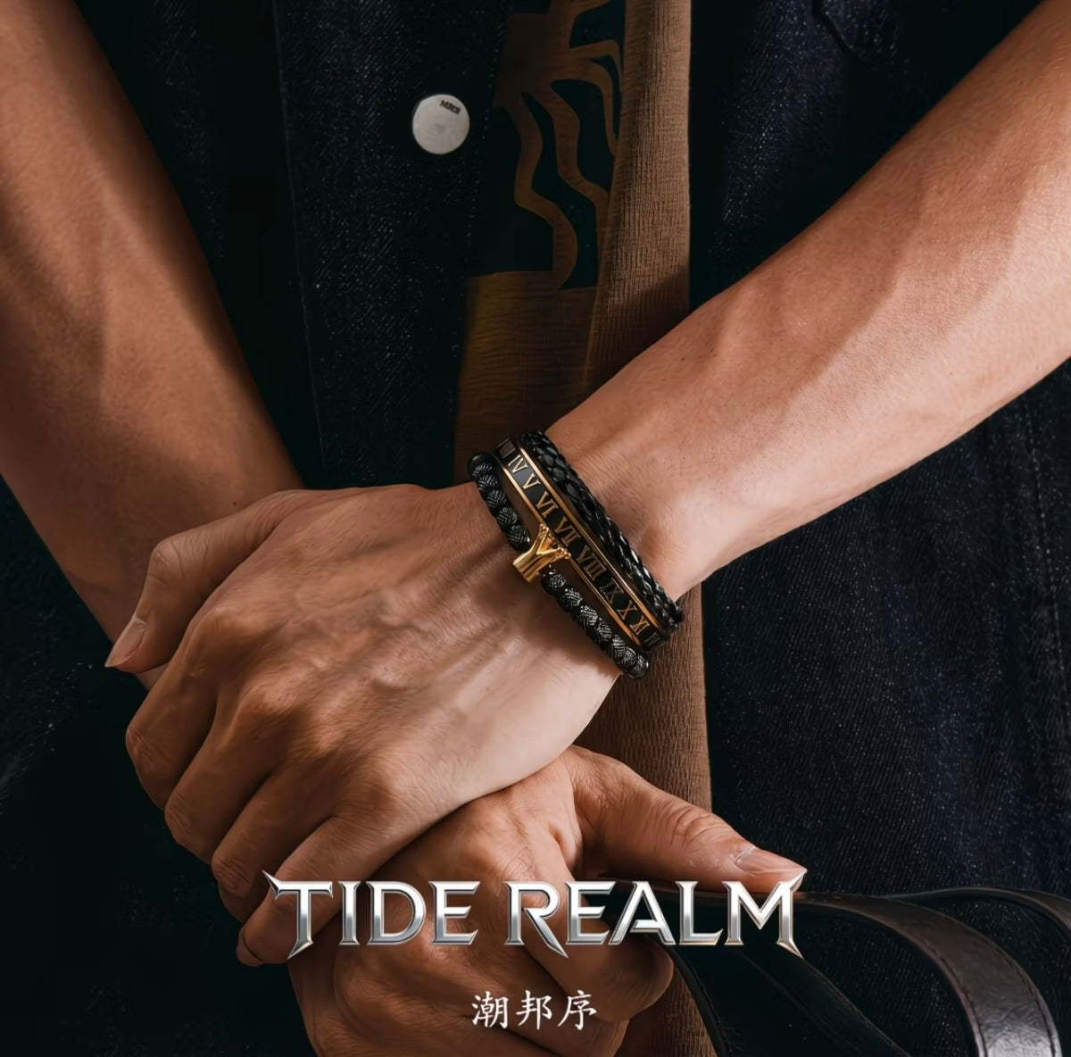 ChaoBang Crown Beaded Stackable Bracelet for Men 👑