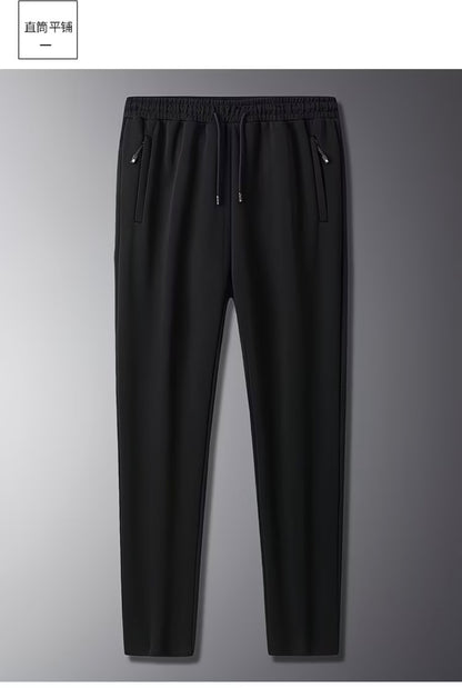 ZLSHIJIA Men's Pure Cotton Sports
Pants, Casual Loose-Fit Versatile Tapered Leg Long Pants
