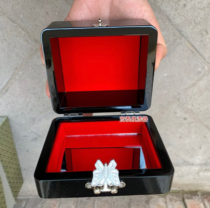 Inlaid Abalone Shell Gift Box, Polished Lacquer Diamond Ring Packaging Box