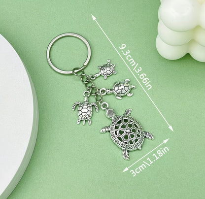 Creative Alloy Ocean Turtle Pendant Keychain 🐢