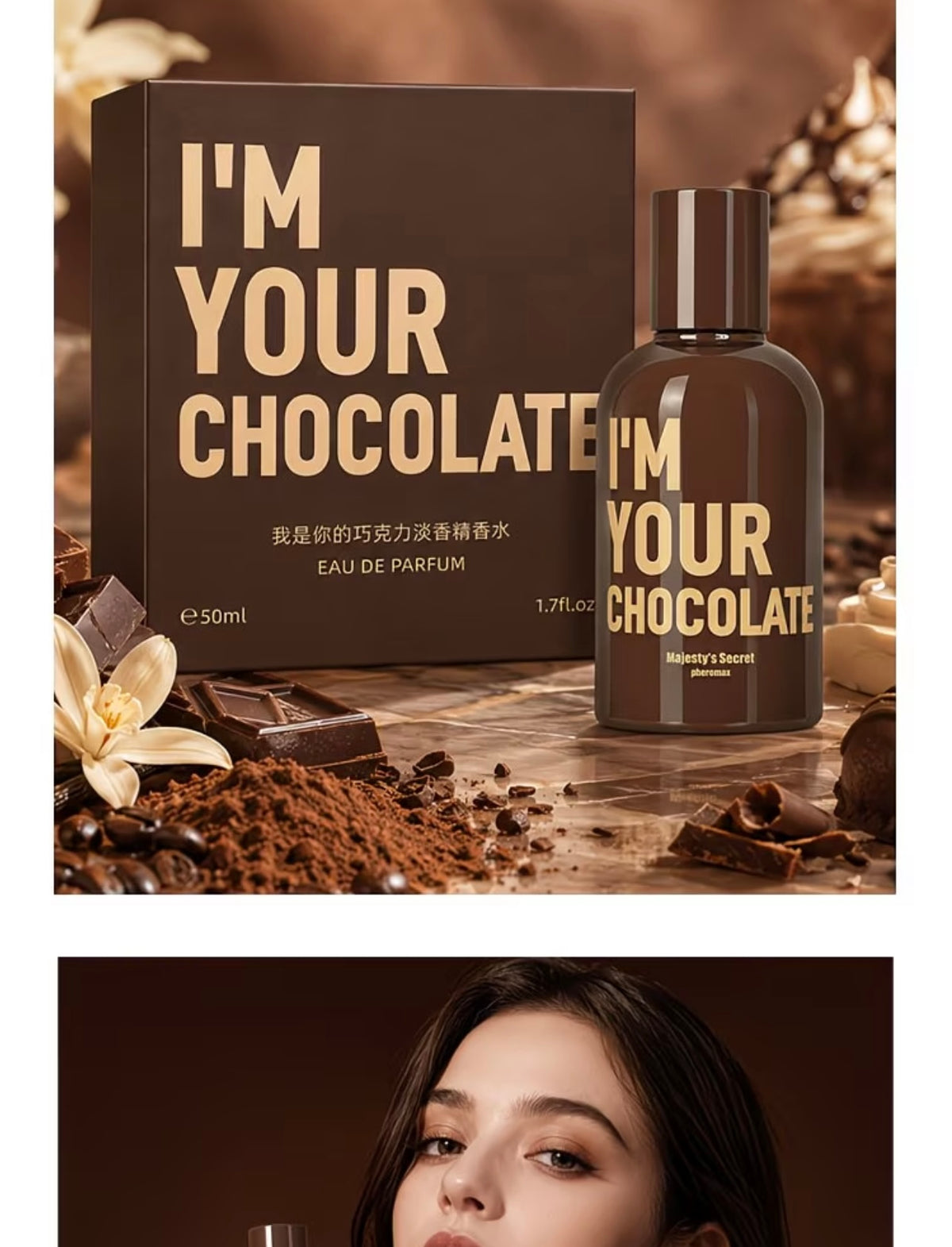 "Majesty's Secret pheromax" I'm
Your Chocolate Perfume 50ml - Long-lasting Light Fragrance