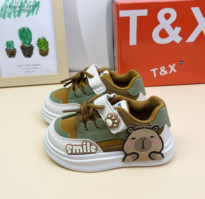 Boys' & Girls' Soft-Soled Sneakers  Capybara-Themed Sports Shoes for Kids of All Ages