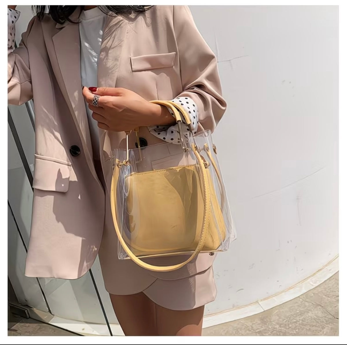 Korean Style Versatile Transparent Jelly Shoulder Bag, Fashionable and Stylish Crossbody Purse