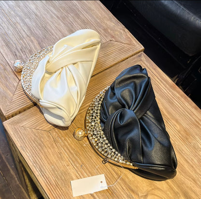 New Style Elegant Party Rhinestone Clutch Bag Vintage Qipao-Inspired Shoulder Purse for Banquets