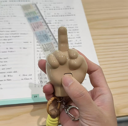 Abstract Funny Middle Finger Gesture Keychain - Prank Gift 🖕