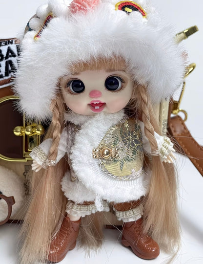 Light Luxury, High-End Cute Plush Doll Handbag for Women, Can Be Worn as Shoulder or Crossbody Small Purse 👝