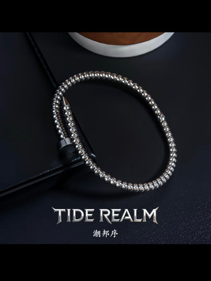ChaoBang Beaded Water Chestnut Studded Bracelet for Men