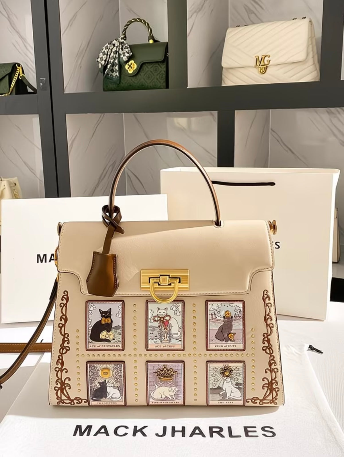 MACK JHARLES Stylish Fashionable Commuter Kelly Bag for Women 2026 New Embroidered Large Capacity
Handbag