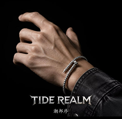 ChaoBang Beaded Water Chestnut Studded Bracelet for Men