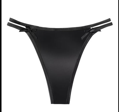 Silky-smooth, comfortable to wear ~ Satin lace sexy low-waist panties for women summer girls' silk-crotch briefs