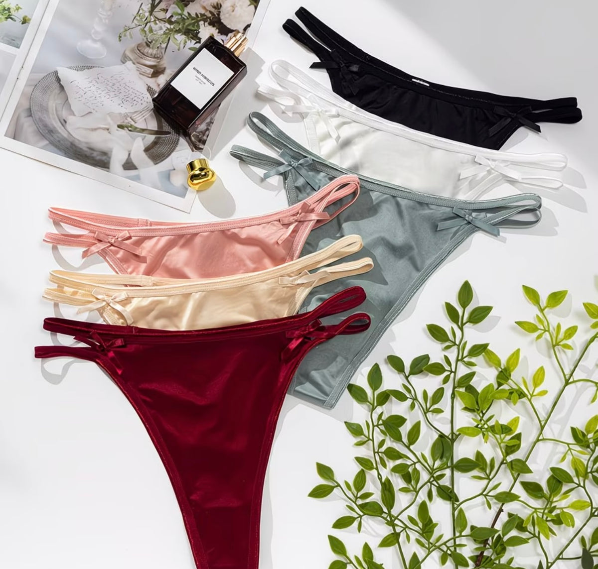 Silky-smooth, comfortable to wear ~ Satin lace sexy low-waist panties for women summer girls' silk-crotch briefs