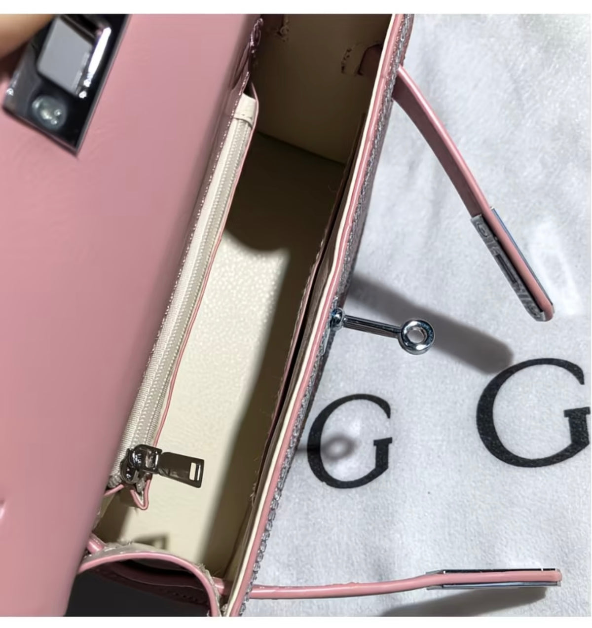 URGE Rhinestone  New Trendy Textured Second Generation Mini Kelly Bag with crossbody Handbag