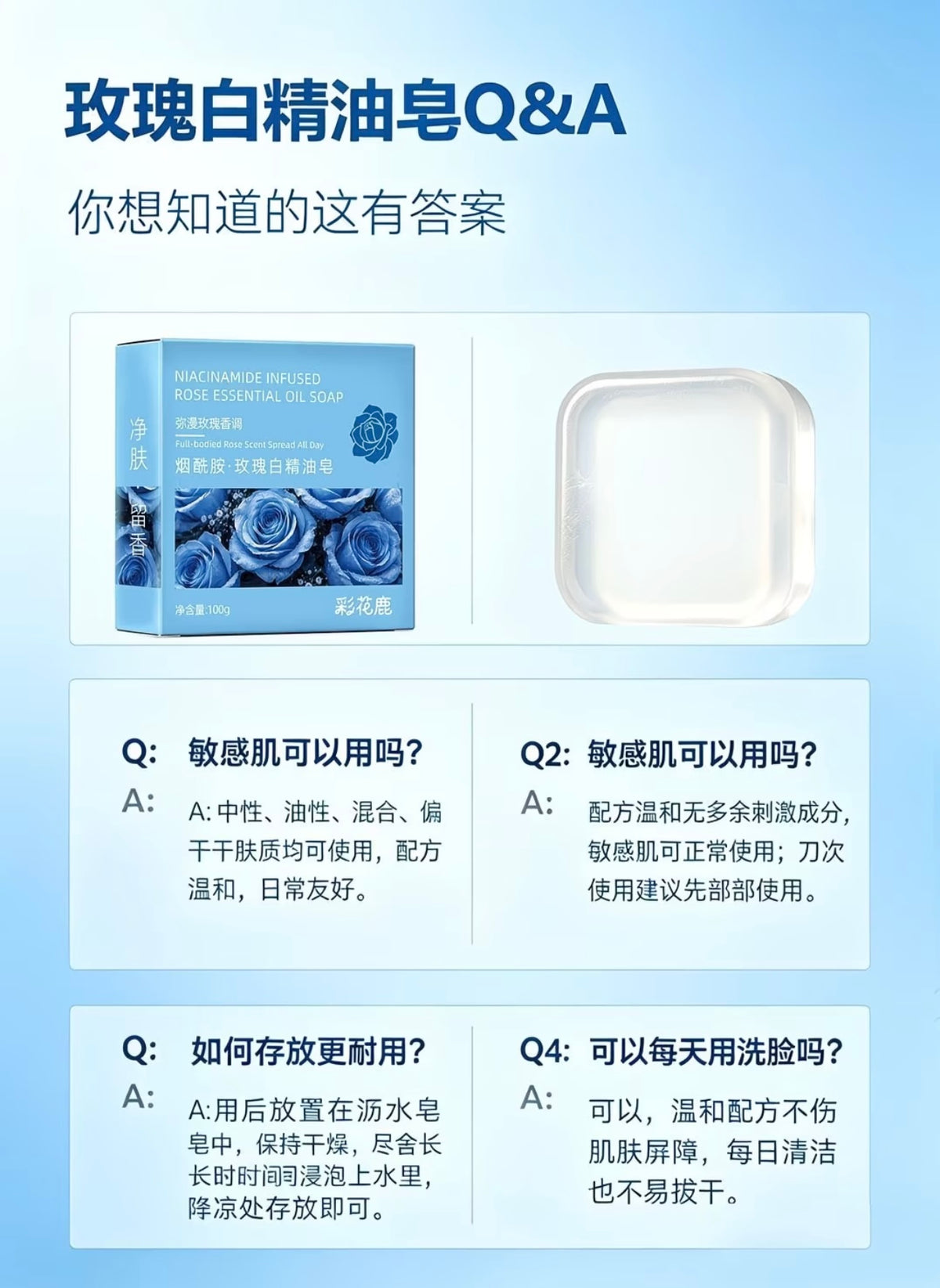 Bestseller New 2-in-1 Niacinamide Handmade Cleansing Soap for Face & Body