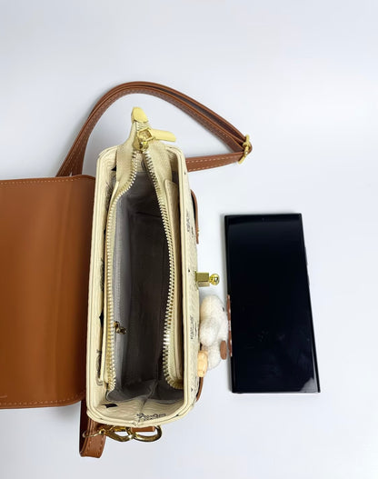 Light Luxury, High-End Cute Plush Doll Handbag for Women, Can Be Worn as Shoulder or Crossbody Small Purse 👝