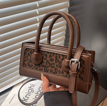 Vintage-style Leopard Print Small Bag for Women 🤎