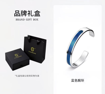 Luxury Layered Bracelet - Trendy, Unique, High-End Blue Bead Multi-Layer Braided Cord Wristband
