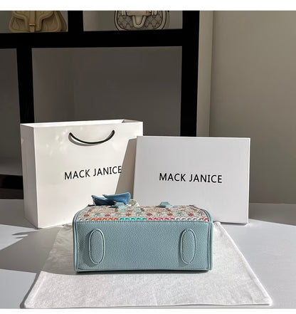 MackJanice Premium Large-Capacity Tote Bag for Women, 2026 New Niche Embroidered Handbag with Crossbody Strap 💎