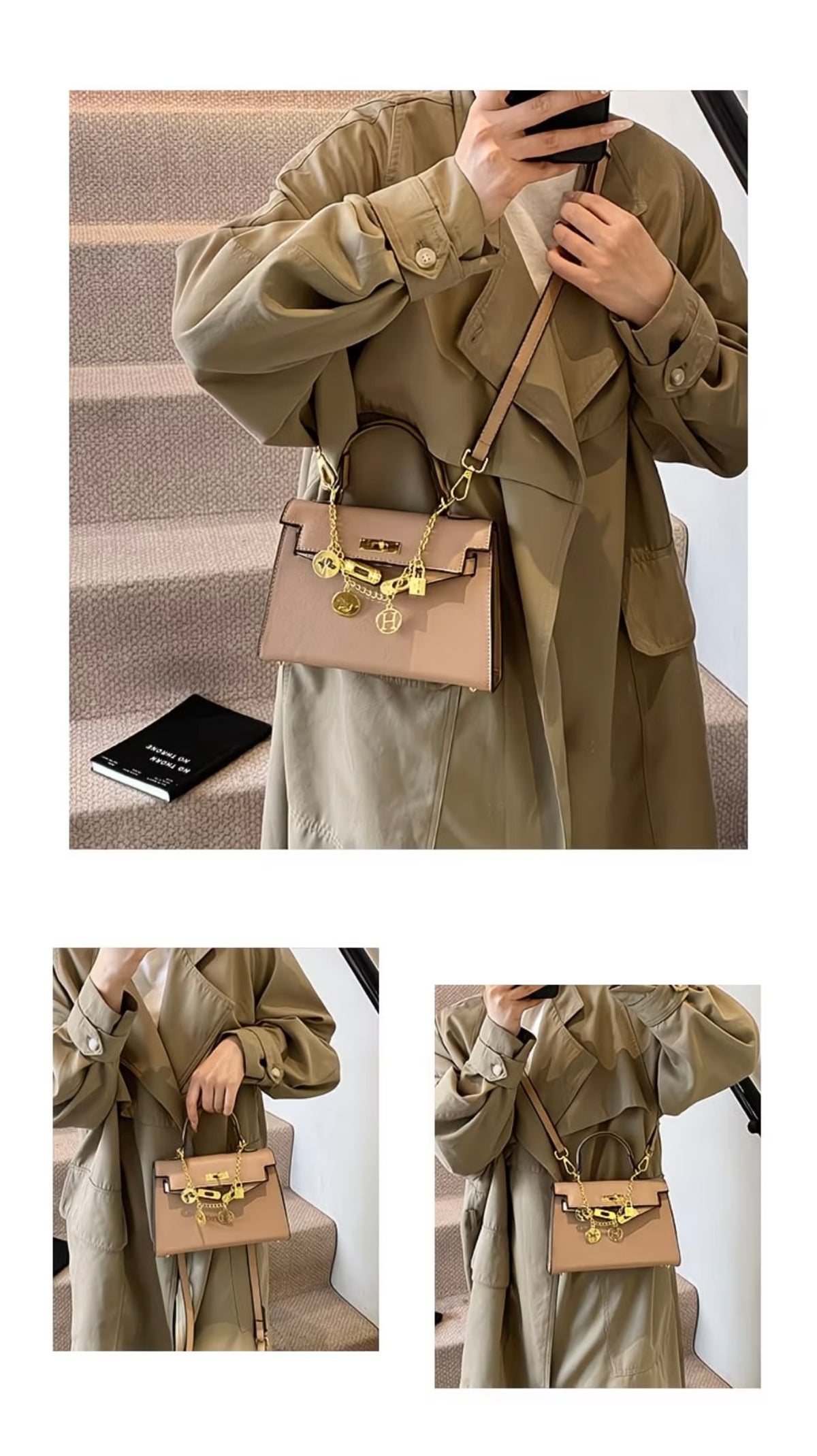 Premium Quality Retro Fashionable Handbag - Kelly-style Light Luxury Versatile Shoulder Crossbody Bag 💼