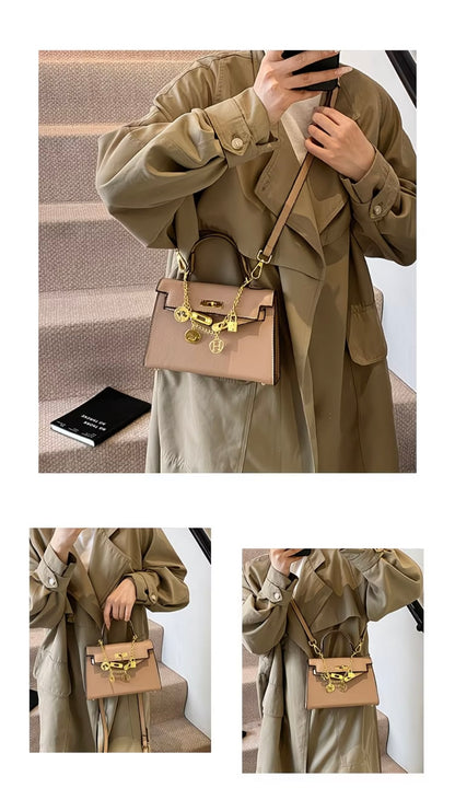 Premium Quality Retro Fashionable Handbag - Kelly-style Light Luxury Versatile Shoulder Crossbody Bag 💼