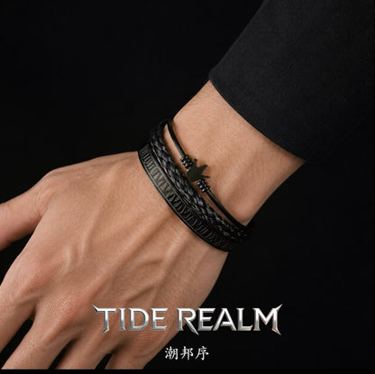 ChaoBang Black Knight Crown Stackable , trendy Adjustable Personalized Bracelet
