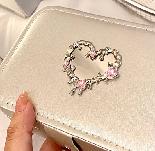 Luxury Heart-shaped Jewelry Box - Large Capacity Portable Storage Case Accessories