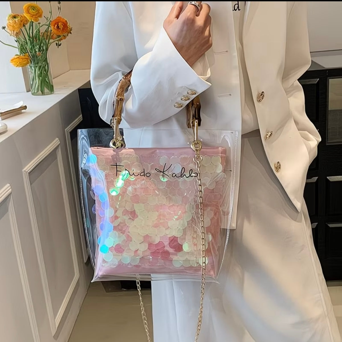 Premium style tote bag for women , Fashionable Beach Jelly Bag