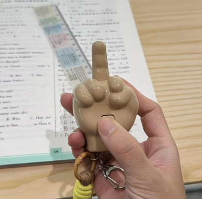 Abstract Funny Middle Finger Gesture Keychain - Prank Gift 🖕