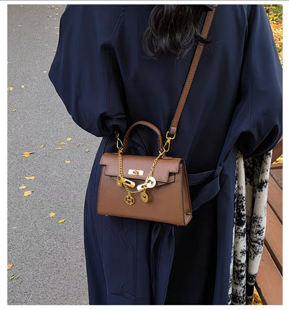Premium Quality Retro Fashionable Handbag - Kelly-style Light Luxury Versatile Shoulder Crossbody Bag 💼