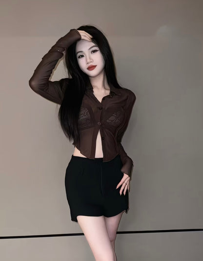 Tie-Dye Fashionable Long Sleeve Shirt for Women, Summer  Slim-Fit Flattering Versatile Top 🦋
