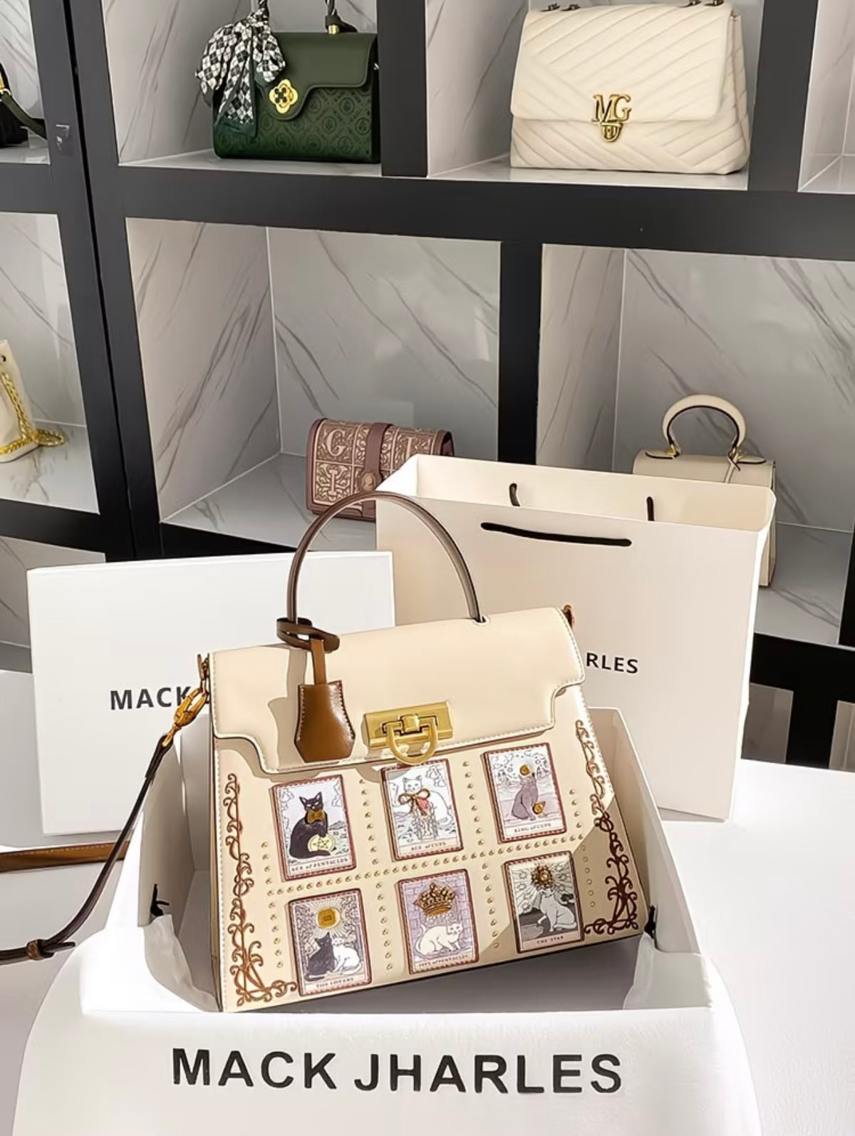 MACK JHARLES Stylish Fashionable Commuter Kelly Bag for Women 2026 New Embroidered Large Capacity
Handbag